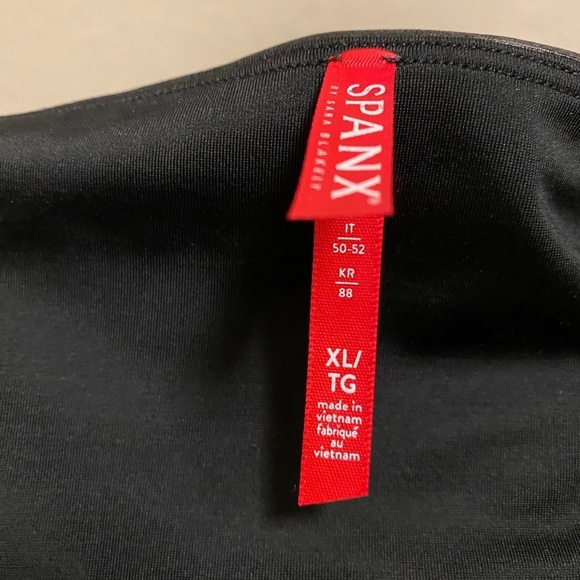 SPANX Black Faux Leather Leggings Size XL - Picture 6 of 10